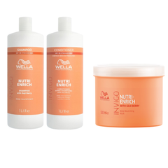 Wella - Nutri Enrich - Shampoo 1000ml & Conditioner 1000ml & Mask 500ml