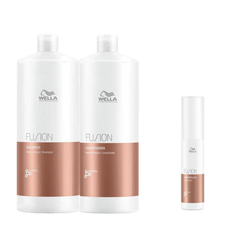 Wella - Fusion - Shampoo 1000ml & Conditioner 1000ml & Amino Refiller 70ml