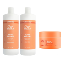 Wella - Nutri Enrich - Shampoo 1000ml & Conditioner 1000ml & Mask 150ml
