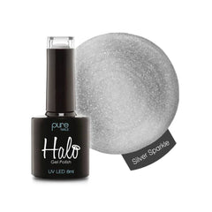 Halo Gel Polish - Silver Sparkle - 8ml
