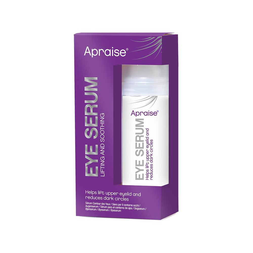 Apraise eye serum in the original packaging on a white background.
