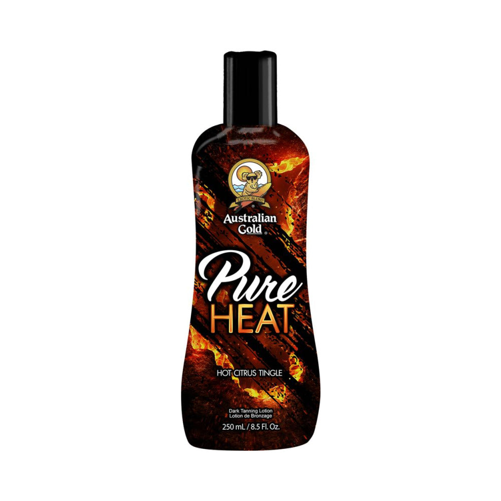 A 250ml bottle of Pure Heat on a white background.