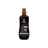 A 100ml bottle of SPF 15 Bronzer on a white background.
