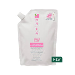 A 500ml refill pouch of Colorlast Condtioner on a white background.