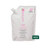 A 500ml white refill pouch with pink text on a white background.