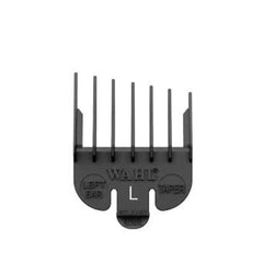The image shows a Wahl Left Ear Taper clipper guard, which is a specialized hair clipper attachment used for blending and fading the hair around the left ear.