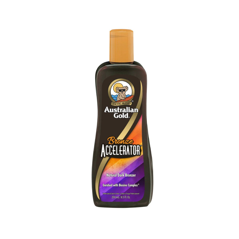 Australian Gold bronze accelerator bottle