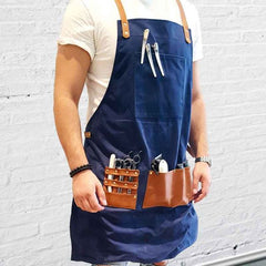 Barber Pro - Barber Apron - Denim Blue