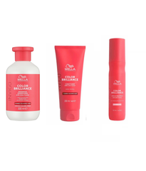 Wella - Color Brilliance -COARSE Shampoo 250ml & COARSE Conditioner 200ml & BB Spray