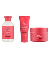 Wella - Color Brilliance -COARSE Shampoo 250ml & COARSE Conditioner 200ml & COARSE Mask 150ml