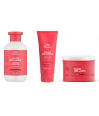 Wella - Color Brilliance -COARSE Shampoo 250ml & COARSE Conditioner 200ml & COARSE Mask 500ml