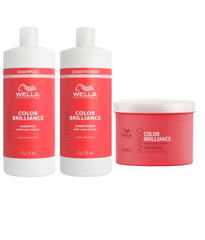 Wella - Color Brilliance - FINE Shampoo 1000ml & FINE Conditioner 1000ml & FINE Mask 500ml