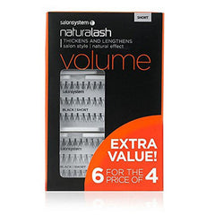 Salon System - Individual - Medium Lashes - Cluster Lash 6 for 4