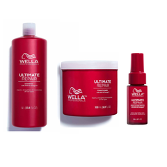 Wella - Ultimate Repair - Shampoo 1000ml & Conditioner 500ml & Hair Rescue 30ml