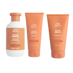Wella - Nutri Enrich - Shampoo 250ml & Conditioner 200ml & Frizz Control Cream