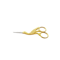 Beauty Essentials stork scissors, gold plated