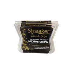 2.5" Large Tipped Waved Hairpin - Brown