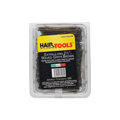 Hair Tools Waved Kirby Grips 2.5" Brown 500pk