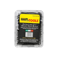 Hair Tools Waved Kirby Grips 2.5" Black 500pk