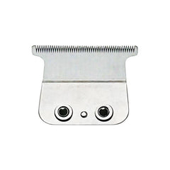 A silver skeleton trimmer blade for hair cutting.