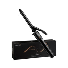 BaByliss PRO Titanium Expression Curling Tong displayed alongside its packaging box.