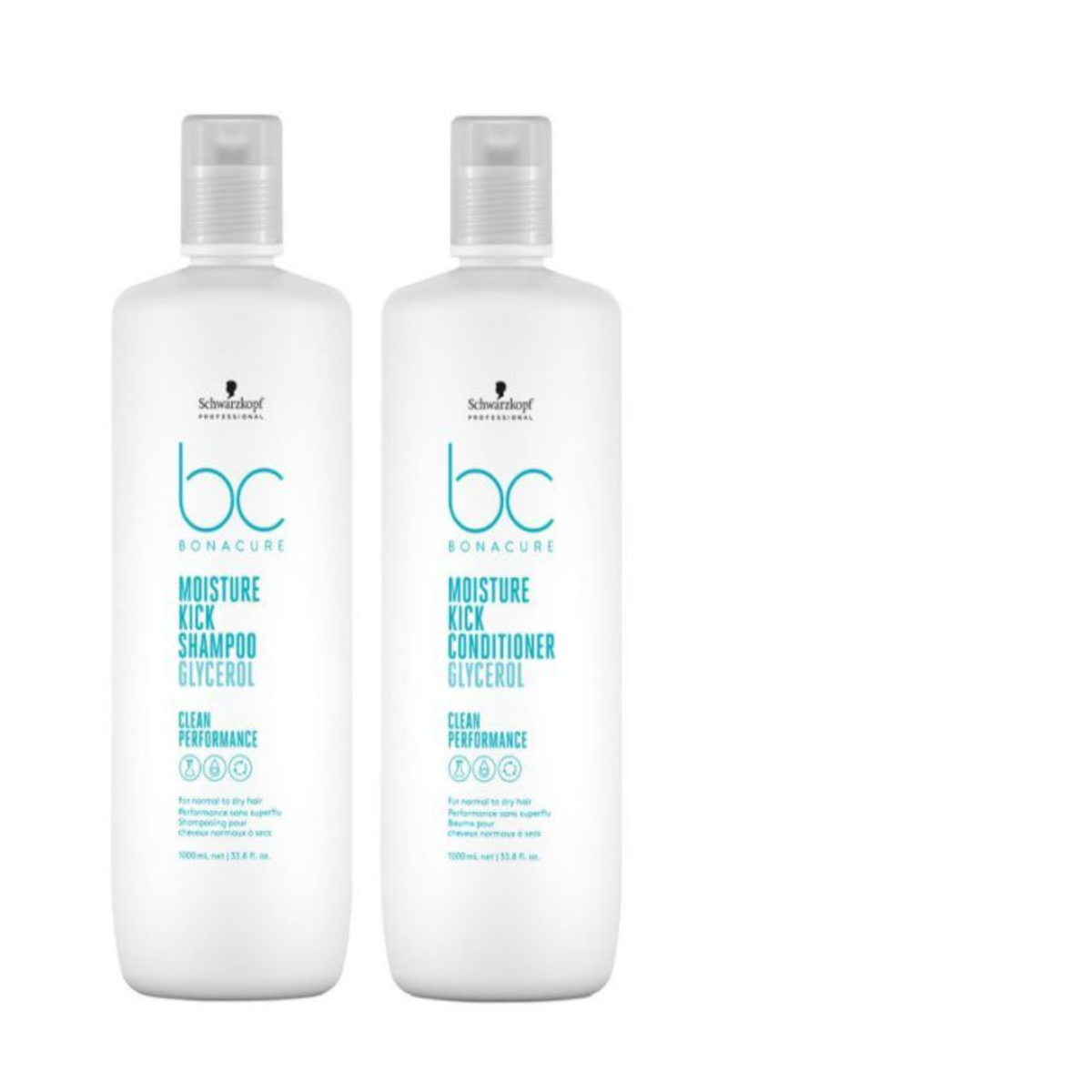 Schwarzkopf - Moisture Kick - Shampoo 1000ml & Conditioner 1000ml