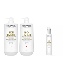 Goldwell - Rich Repair - Shampoo 1000ml & Conditioner 1000ml & 6 Effect Serum