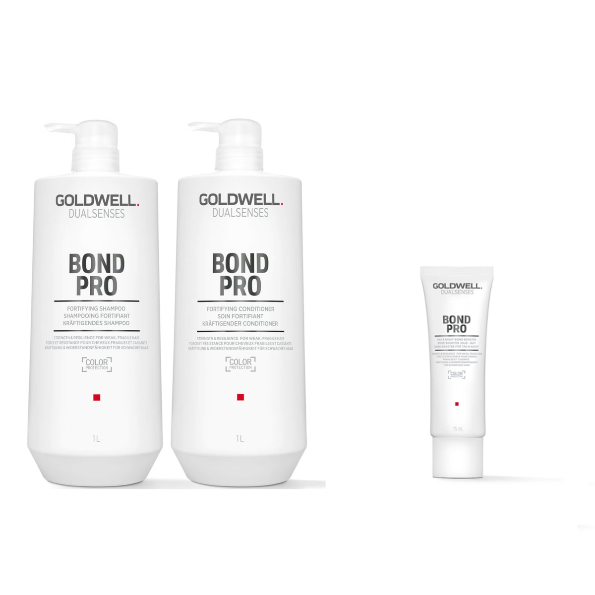 Goldwell - Bond Pro - Shampoo 1000ml & Conditioner 1000ml & Booster