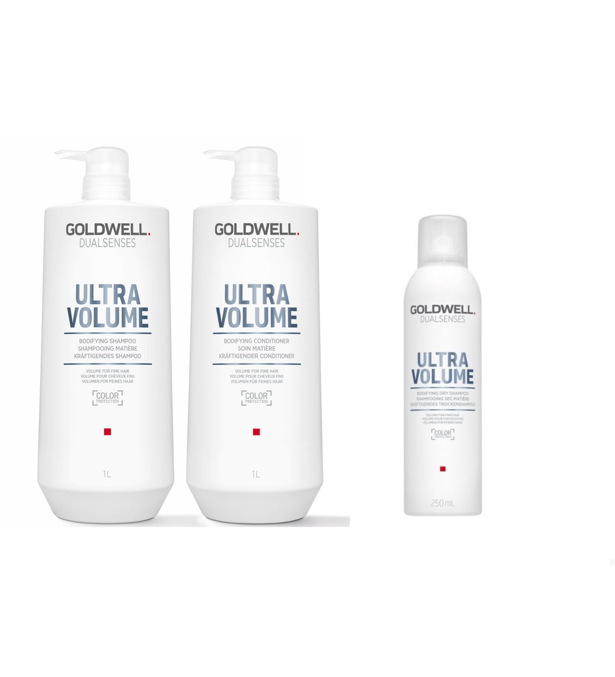 Goldwell - Ultra Volume - Shampoo 1000ml & Conditioner 1000ml & Dry Shampoo