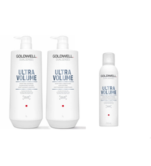 Goldwell - Ultra Volume - Shampoo 1000ml & Conditioner 1000ml & Dry Shampoo