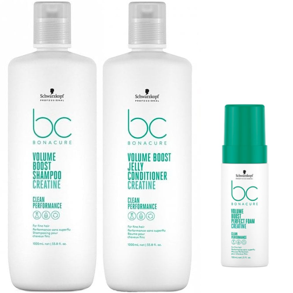 Schwarzkopf - Volume Boost - Shampoo 1000ml & Conditioner 1000ml & Foam