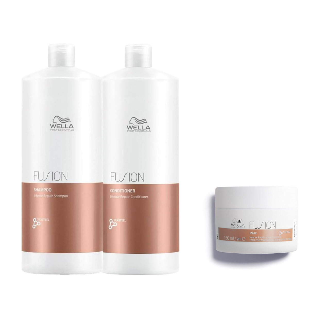 Wella - Fusion - Shampoo 1000ml & Conditioner 1000ml & Mask 150ml