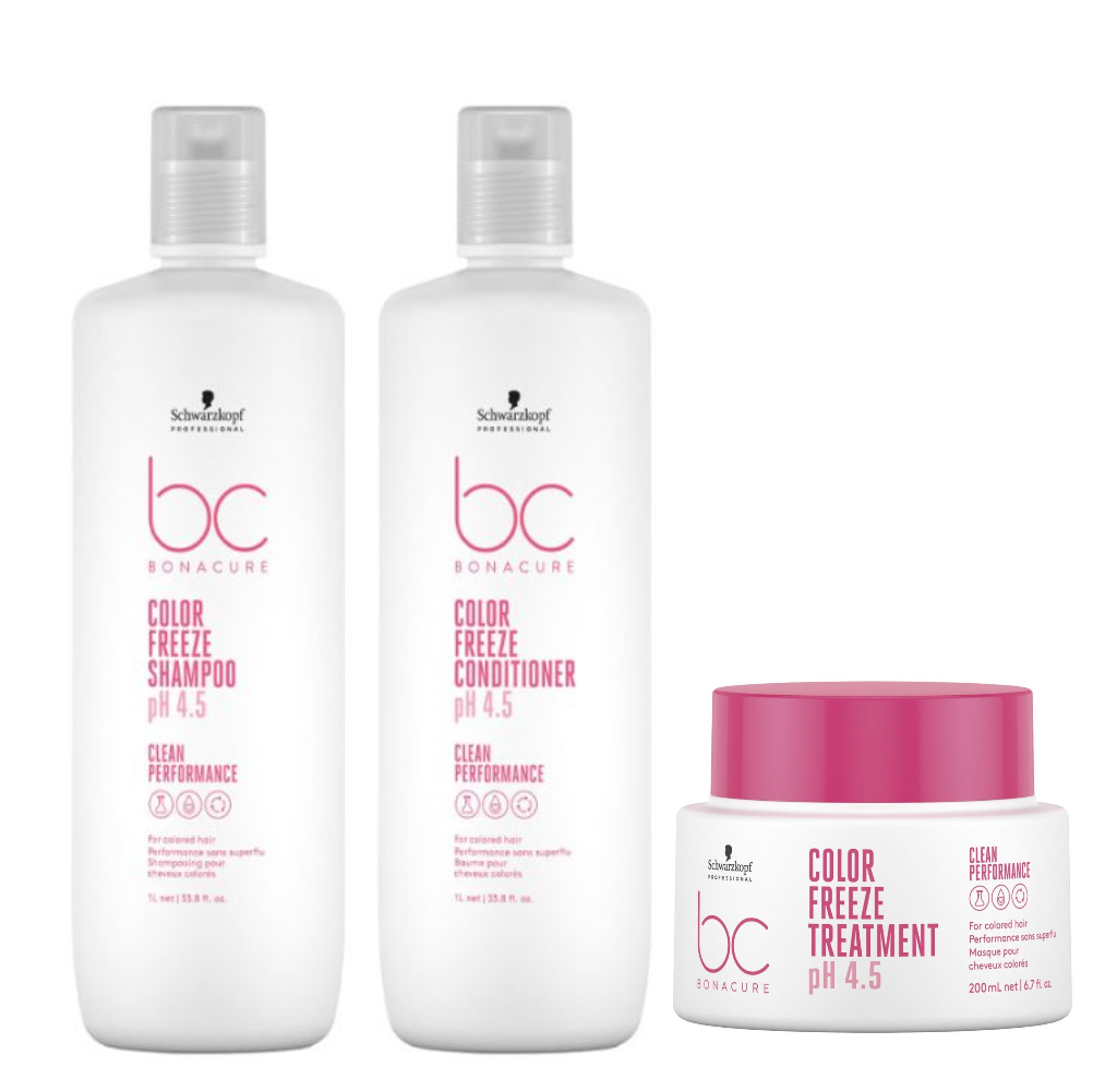 Schwarzkopf - Color Freeze - Shampoo 1000ml & Conditioner 1000ml & Treatment 200ml