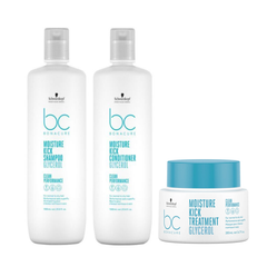 Schwarzkopf - Moisture Kick - Shampoo 1000ml & Conditioner 1000ml & Treatment 200ml