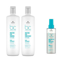 Schwarzkopf - Moisture Kick - Shampoo 1000ml & Conditioner 1000ml & Spray Conditioner 200ml