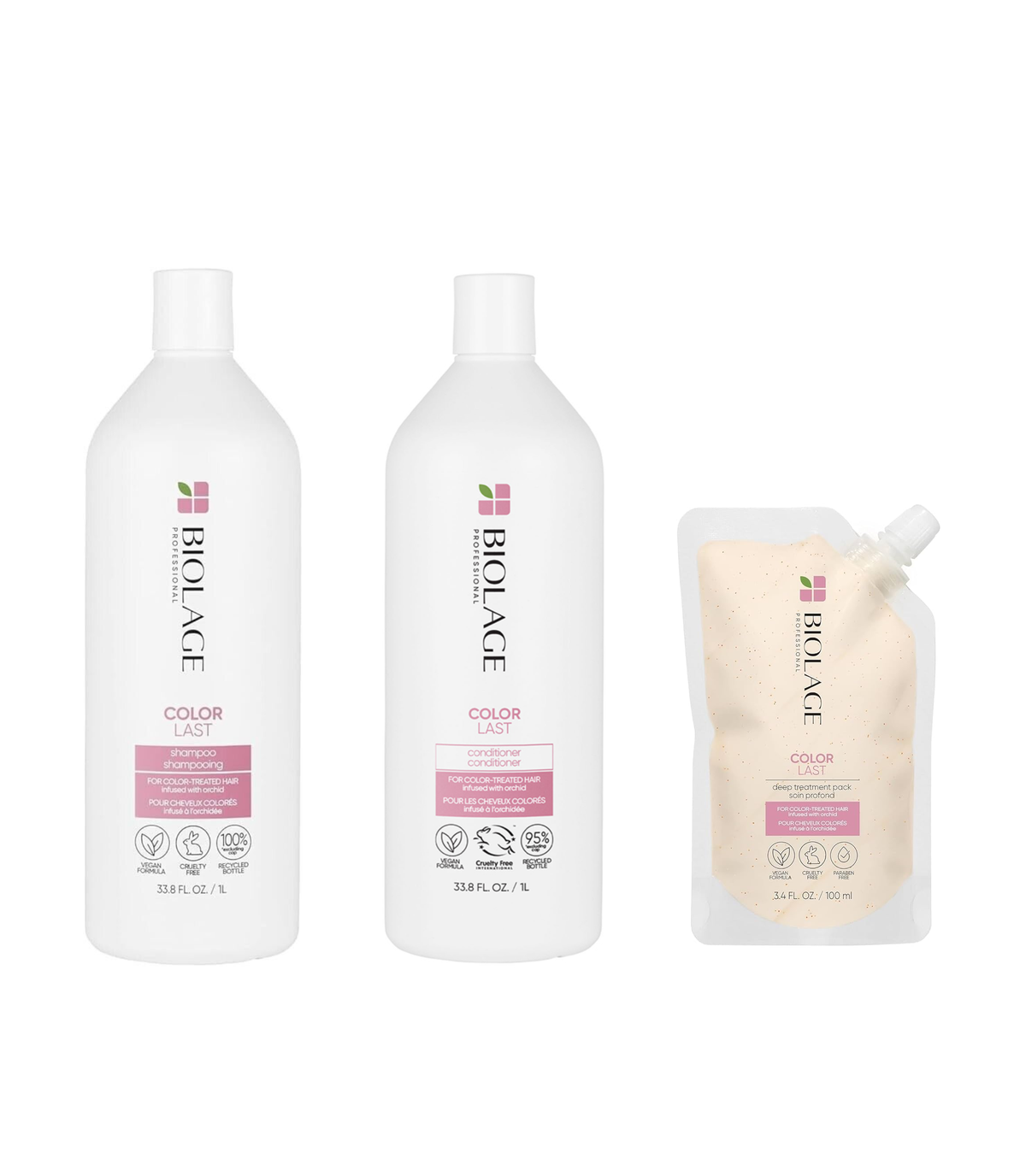Biolage - Colorlast - Shampoo 1000ml & Conditioner 1000ml & Deep Treatment Pack