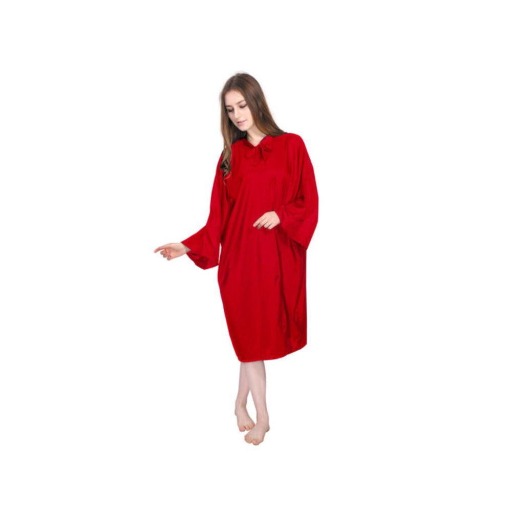 Dolly Red Sleeved Tie Neck
