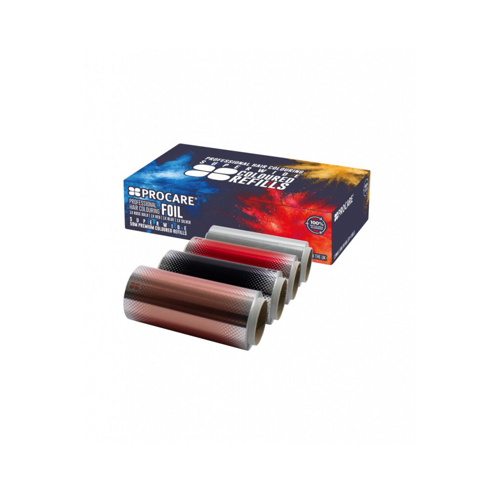 PROCARE - Coloured Hair Foil - Quad Pack (Gold/Red/Blue/Silver)