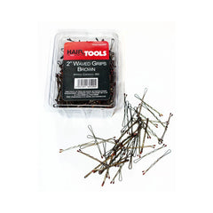 Hair Tools Waved Kirby Grips 2" Brown 500pk