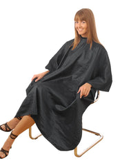 Hair Tools Black Unisex Gown with Hook