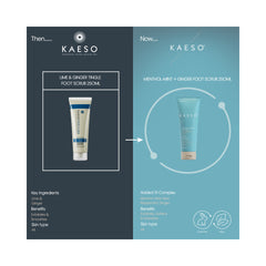 Kaeso Pedicure - Lime & Ginger Tingle Foot Scrub 250ml