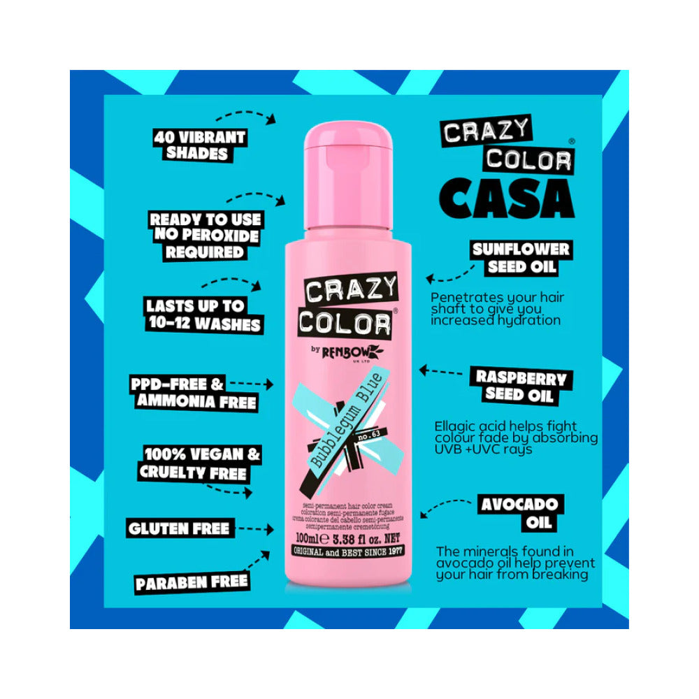 Crazy Color Bubblegum Blue
