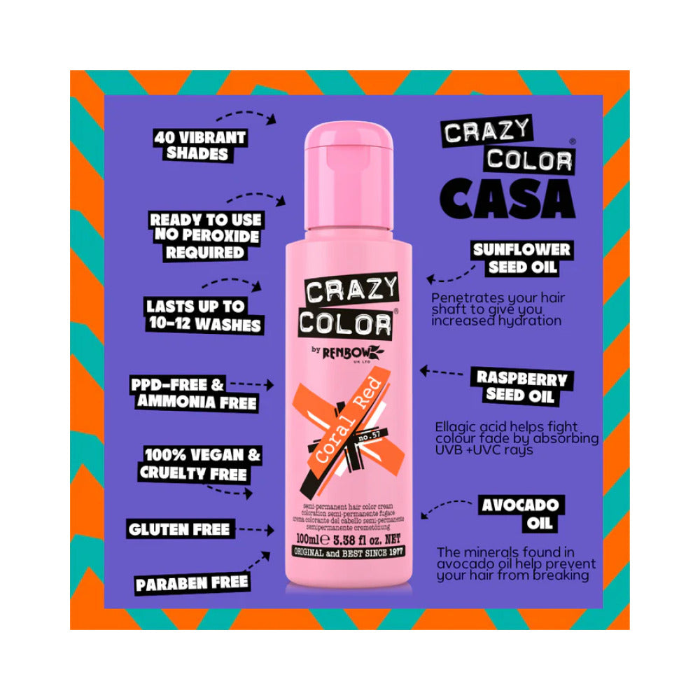 Crazy Color Coral Red