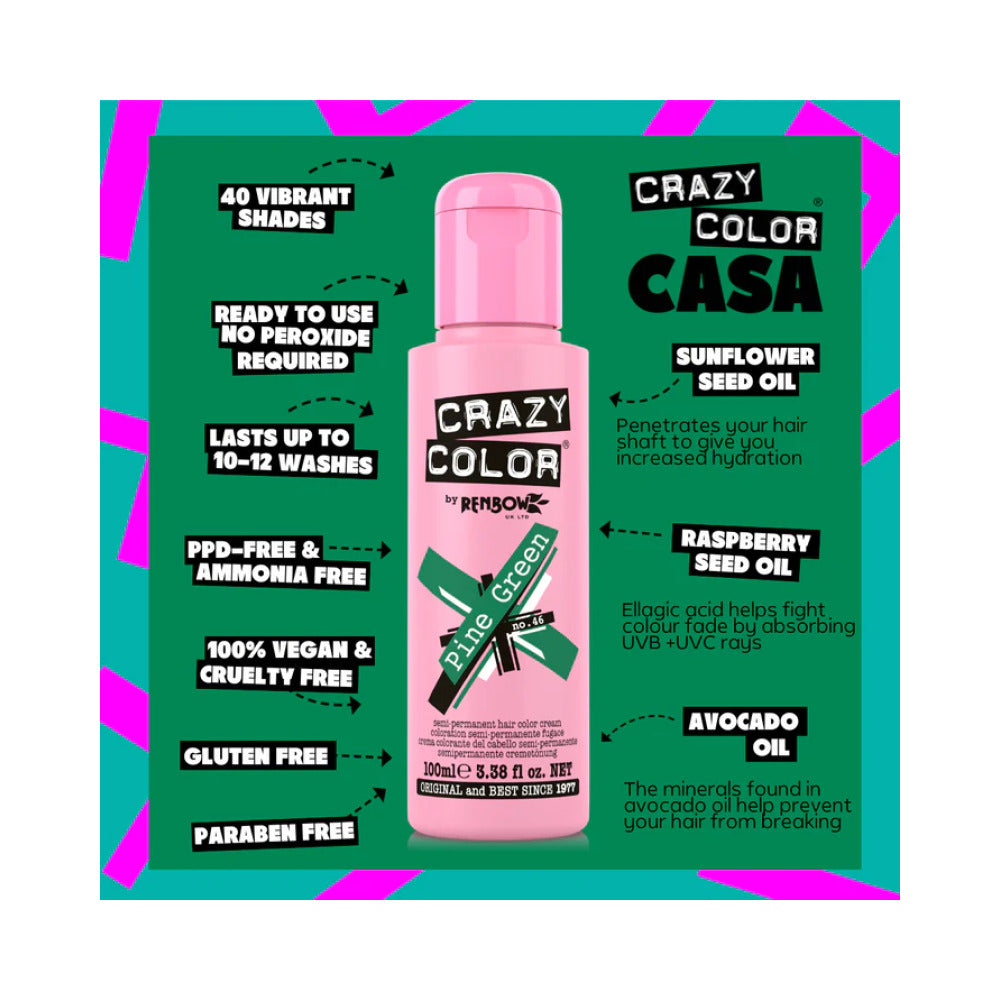 Crazy Color Pine Green