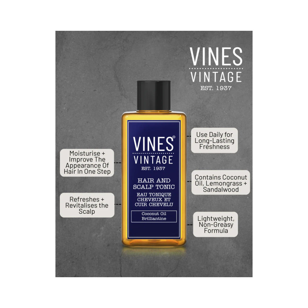 VINES VINTAGE - TONIC - Coconut Oil Brilliantine