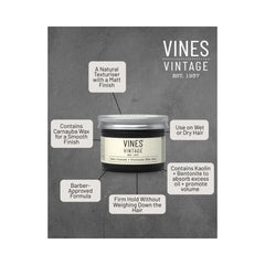 VINES VINTAGE - BARBER RANGE - Matt Pomade 125ml