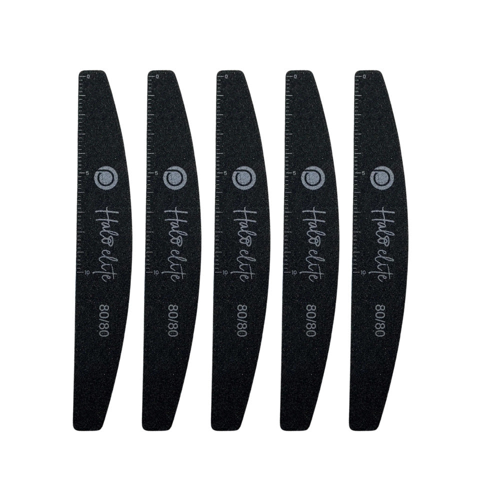 Halo Elite Nail Files - Black Foam 80/80 5pk