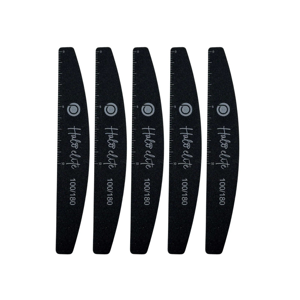 Halo Elite Nail Files - Black Foam 100/180 5pk