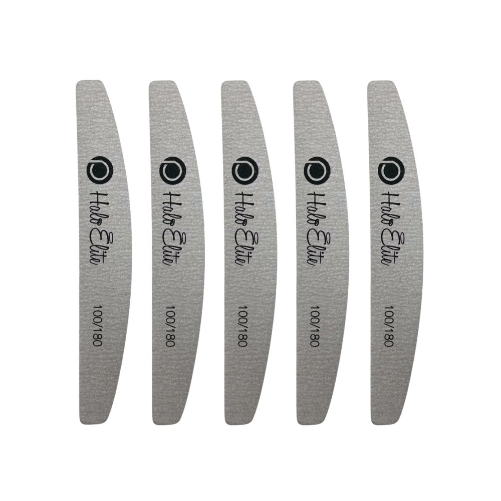 Halo Elite Nail Files - Zebra Foam 100/180 5pk