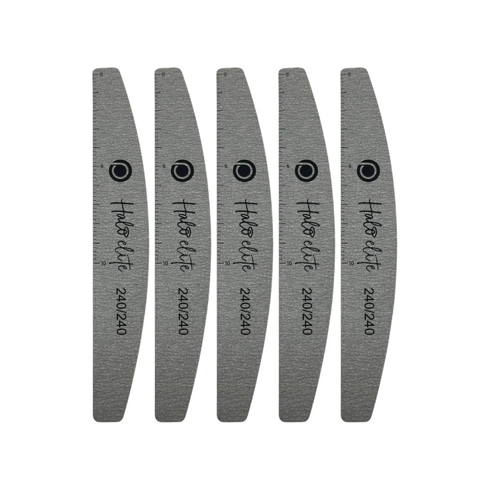 Halo Elite Nail Files - Zebra Foam 240/240 5pk